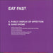 Eat Fast Public Display Of Affection - Purple Vinyl UK 7" vinyl single (7 inch record / 45)