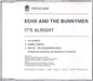 Echo & The Bunnymen It's Alright UK Promo CD single (CD5 / 5") FRYCD104P