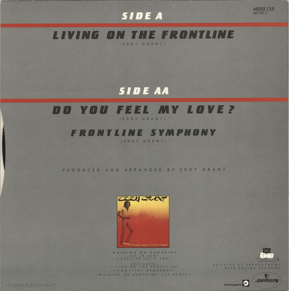 Eddy Grant Living On The Frontline UK 12" vinyl single (12 inch record / Maxi-single)