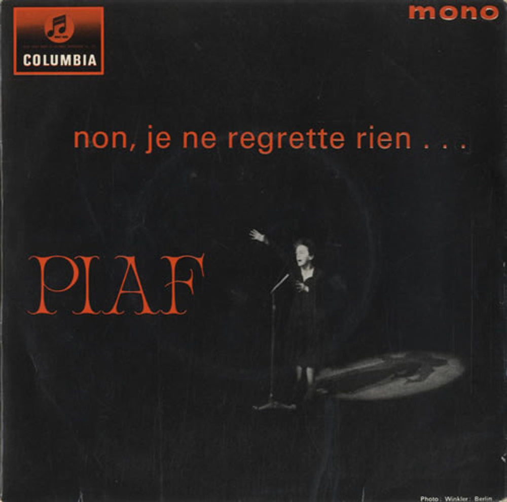 Edith Piaf Non, Je Ne Regrette Rien EP UK 7" vinyl single (7 inch record / 45) SEG8308