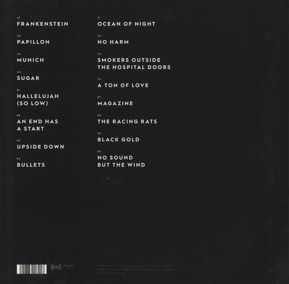 Editors Black Gold + White vinyl + Snowfield Demos CD UK 2-LP vinyl record set (Double LP Album) 5400863017217