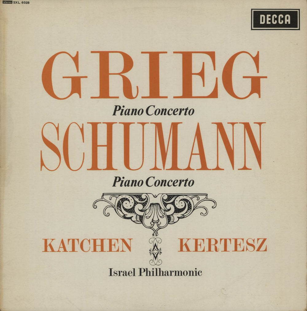 Edvard Grieg GRIEG / SCHUMAN: Piano Concerto / Piano Concerto - 1st UK vinyl LP album (LP record) SXL6028