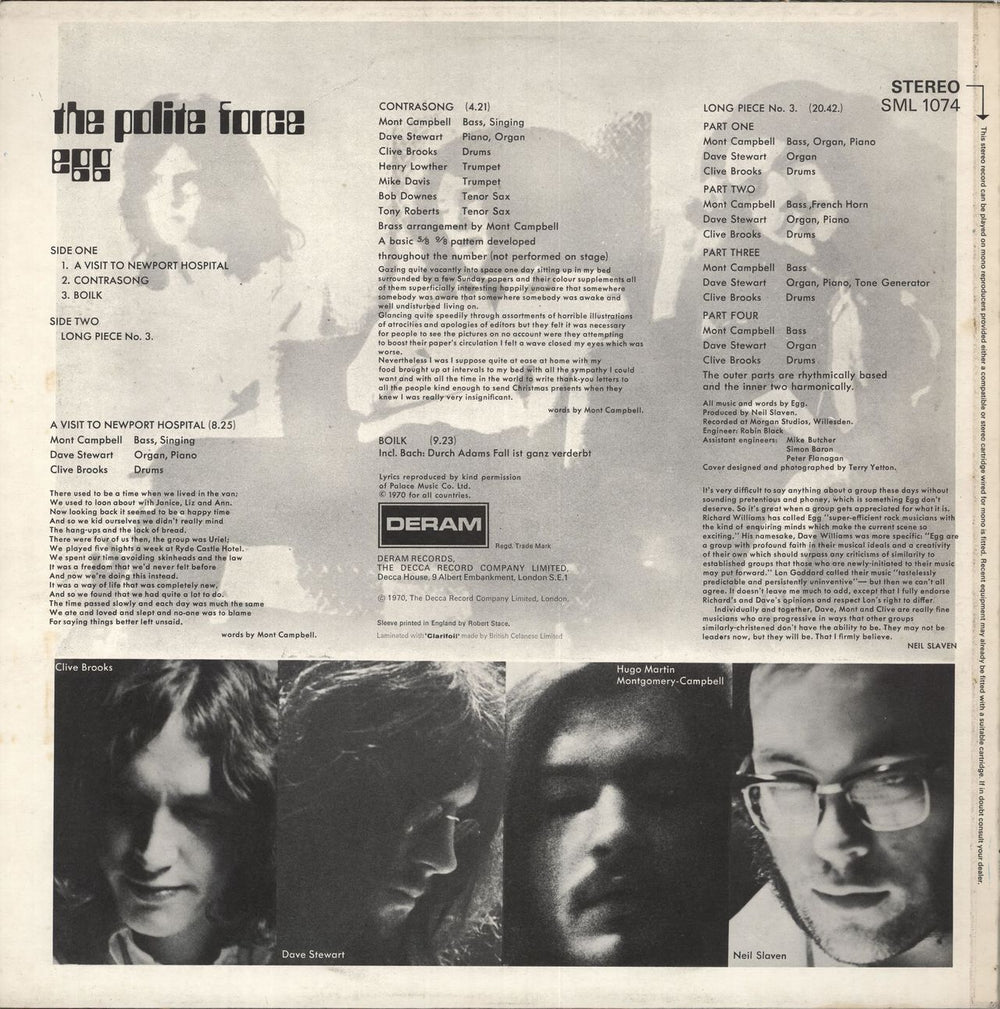 Egg The Polite Force UK vinyl LP album (LP record) EGGLPTH328585