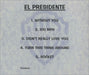 El Presidente El Presidente US Promo CD-R acetate CDR ACETATE