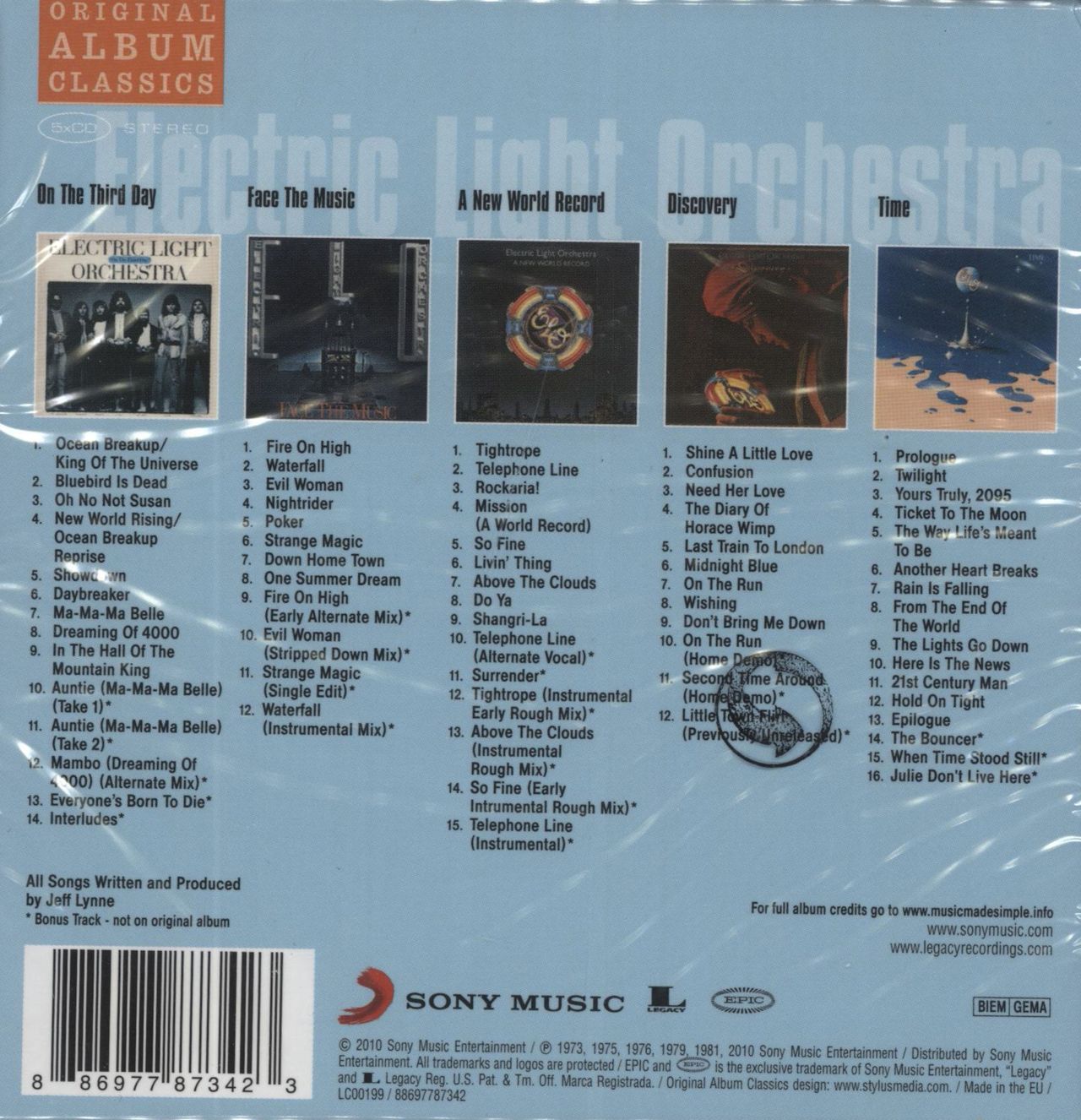 Electric Light Orchestra Original Album Classics - Sealed UK Cd