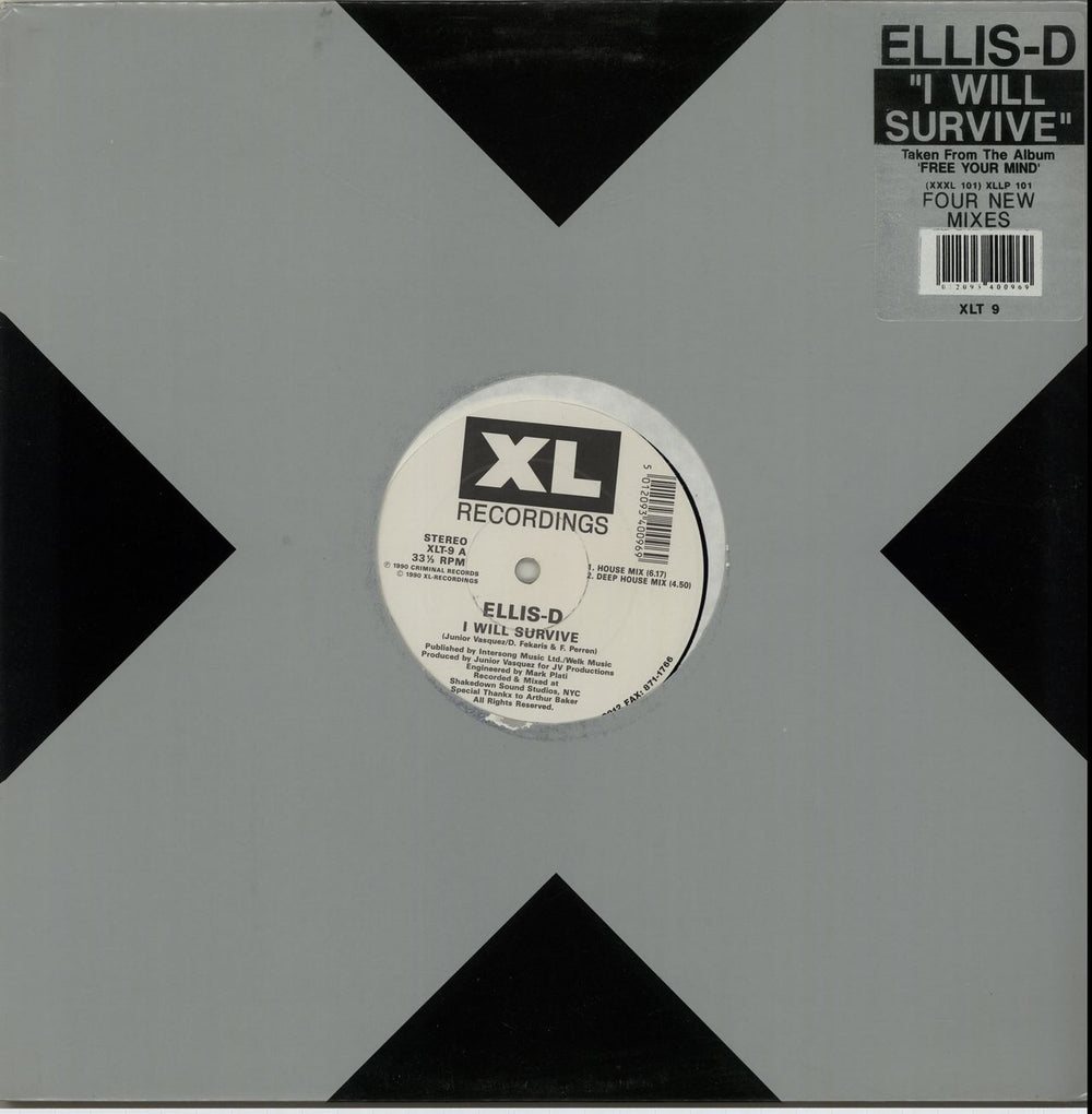 Ellis-D I Will Survive UK 12" vinyl single (12 inch record / Maxi-single) XLT9