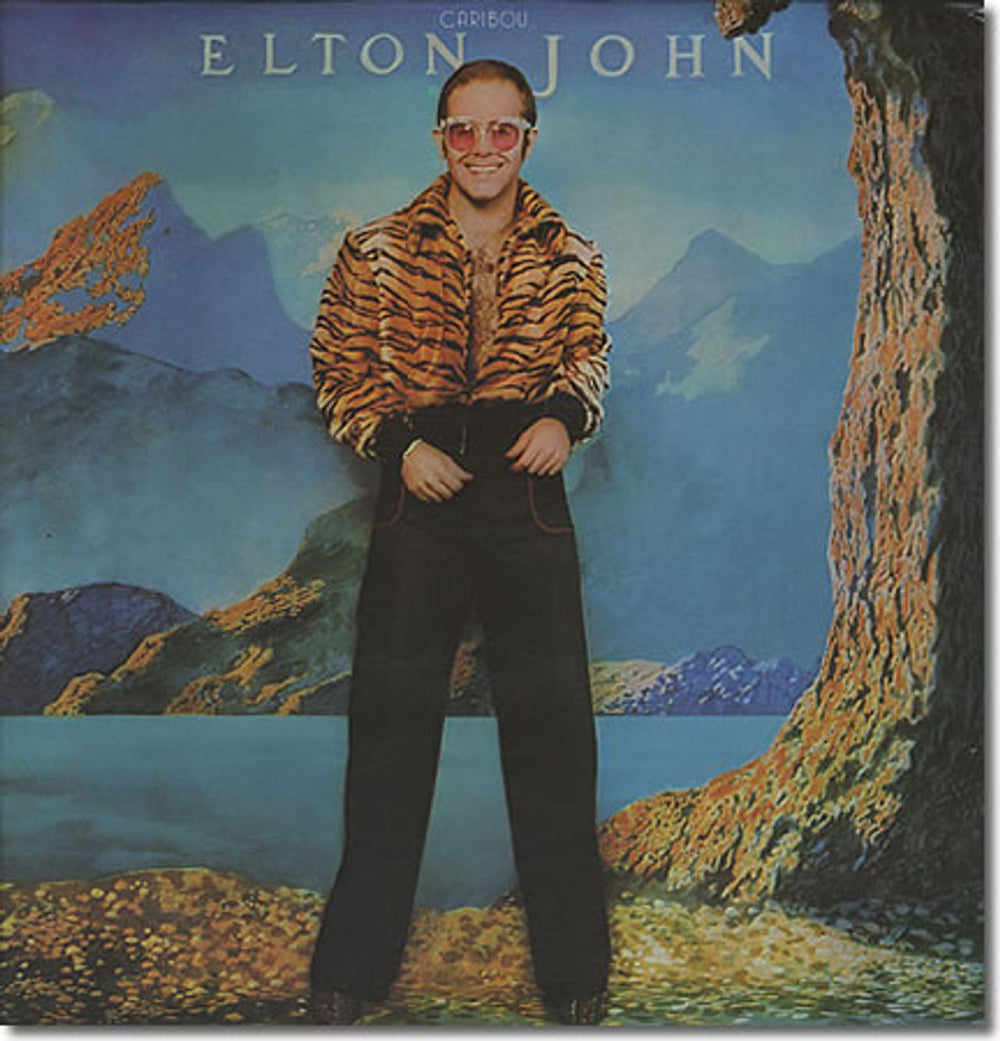 Elton John Caribou - Purple Vinyl UK vinyl LP album (LP record) DJLPH439