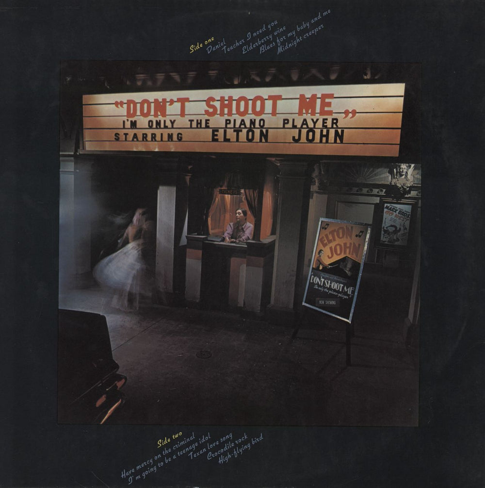 Elton John Don't Shoot Me - 1st - Red & Brown UK vinyl LP album (LP record)