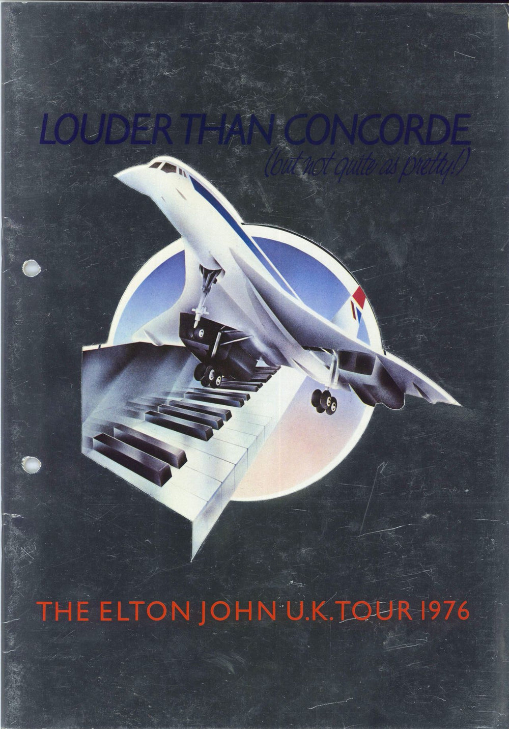 Elton John Louder Than Concorde - VG UK Promo tour programme TOUR PROGRAMME