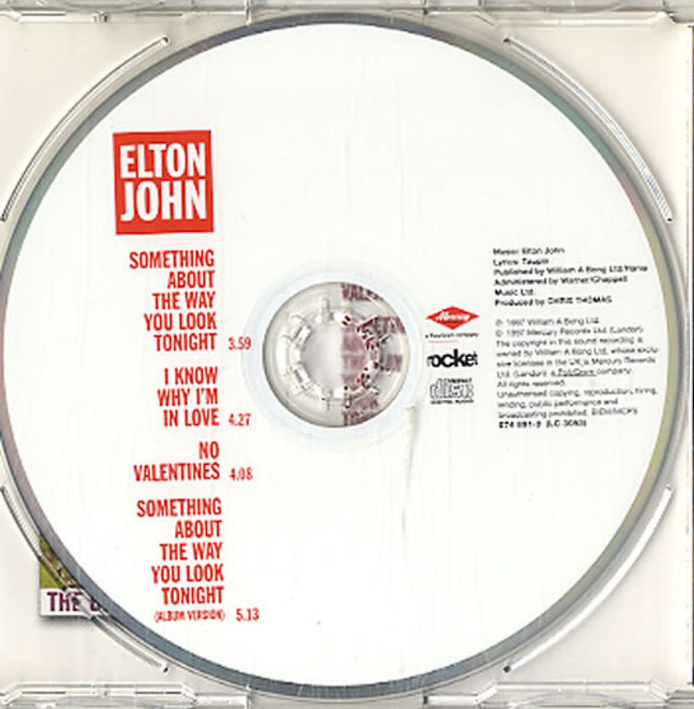 Elton John Something About The Way - Withdrawn - Red & White Disc UK CD single (CD5 / 5") JOHC5SO610066