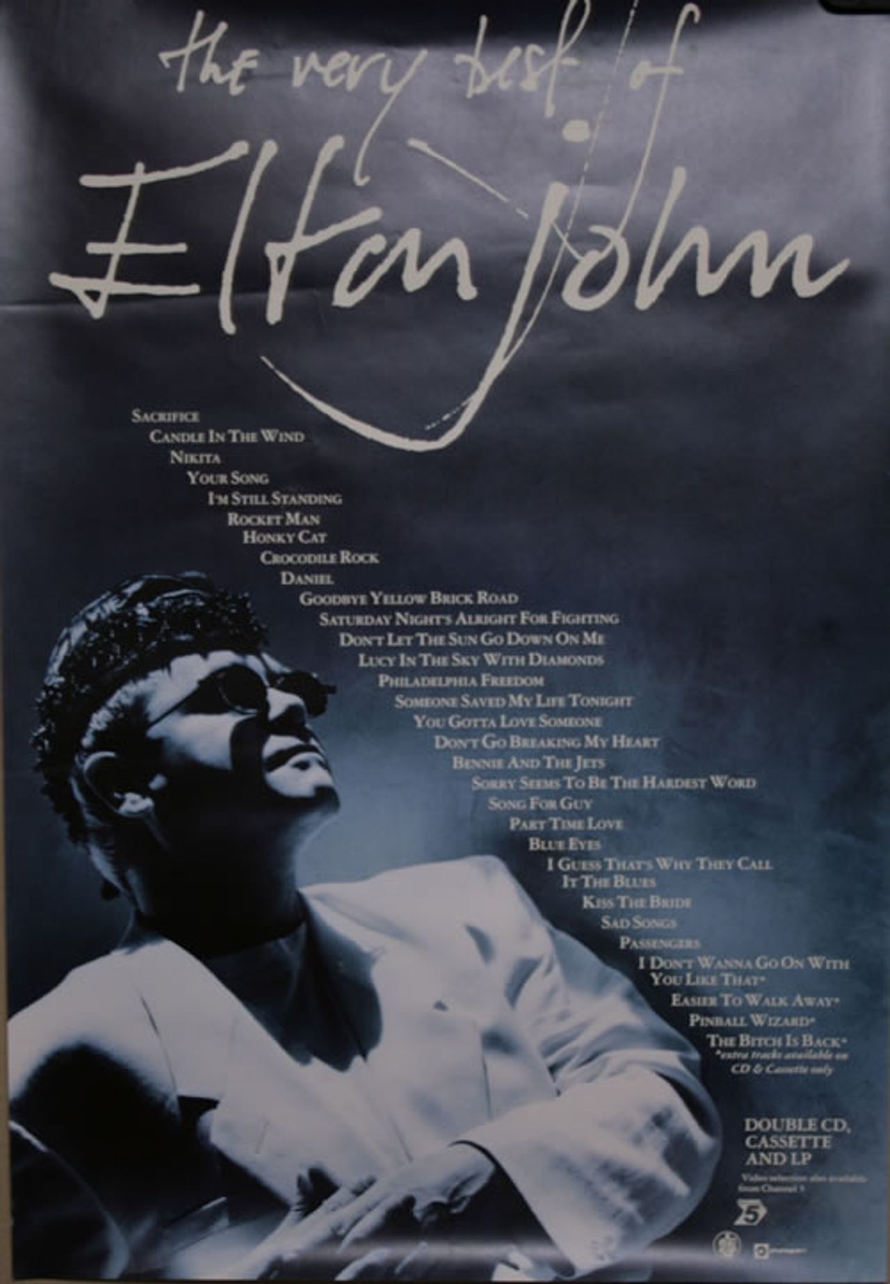 Elton John The Very Best Of Elton John UK Promo Poster — RareVinyl.com