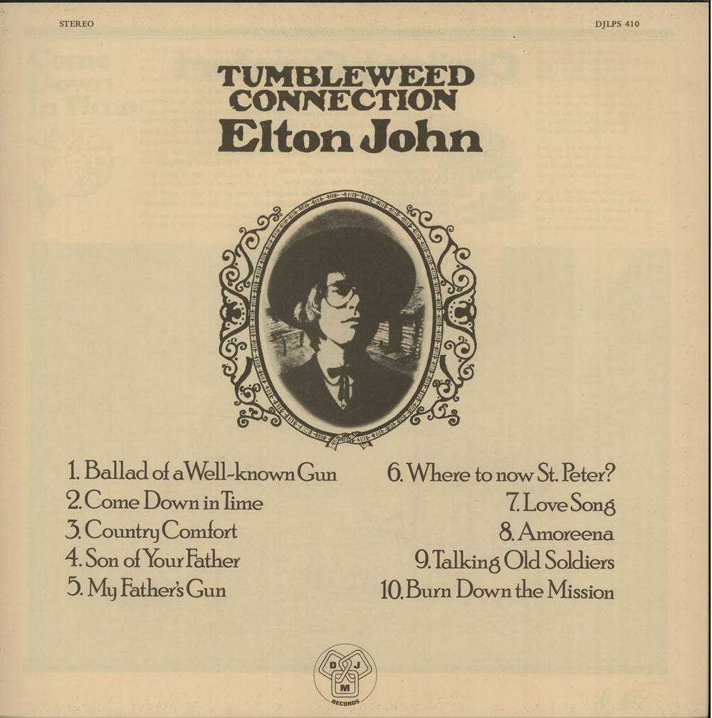 Elton John Tumbleweed Connection - Grey UK vinyl LP album (LP record)