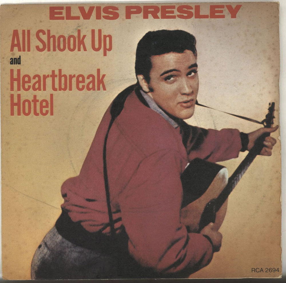 Elvis Presley All Shook Up - 4pr - EX UK 7" vinyl single (7 inch record / 45) RCA2694