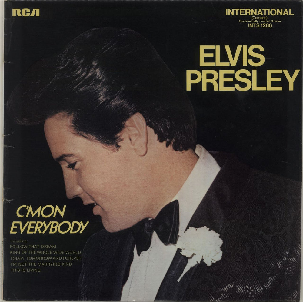 Elvis Presley C'Mon Everybody UK vinyl LP album (LP record) INTS1286