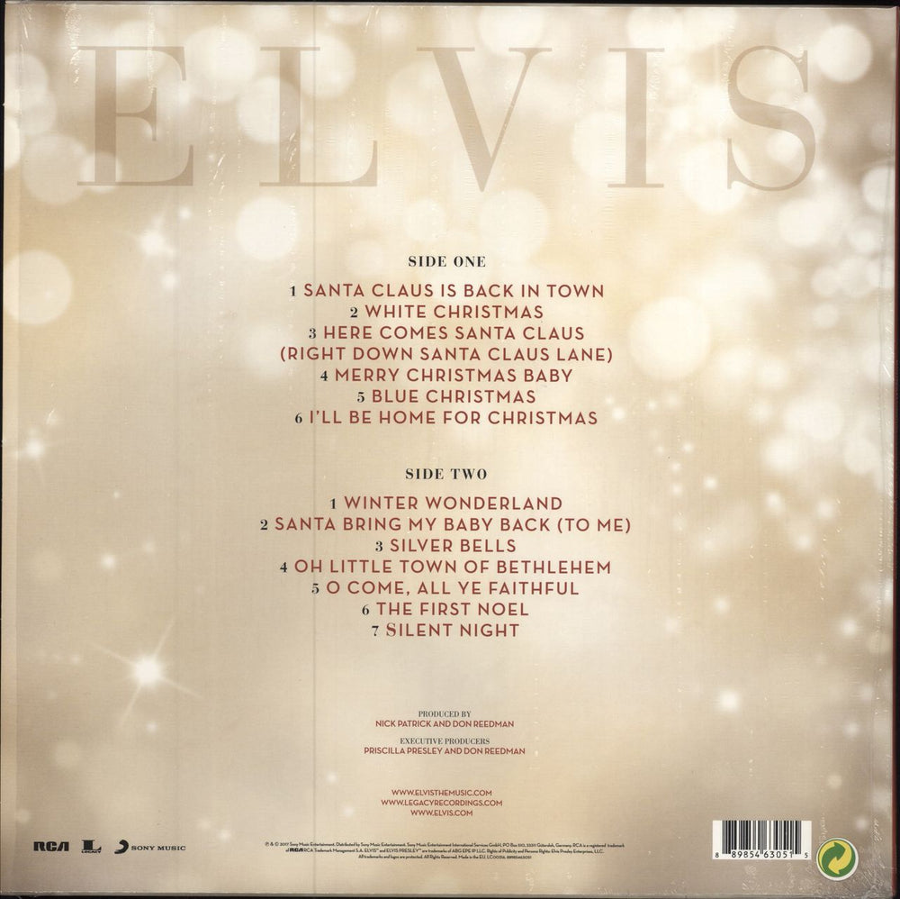 Elvis Presley Elvis Christmas UK vinyl LP album (LP record) 889854630515