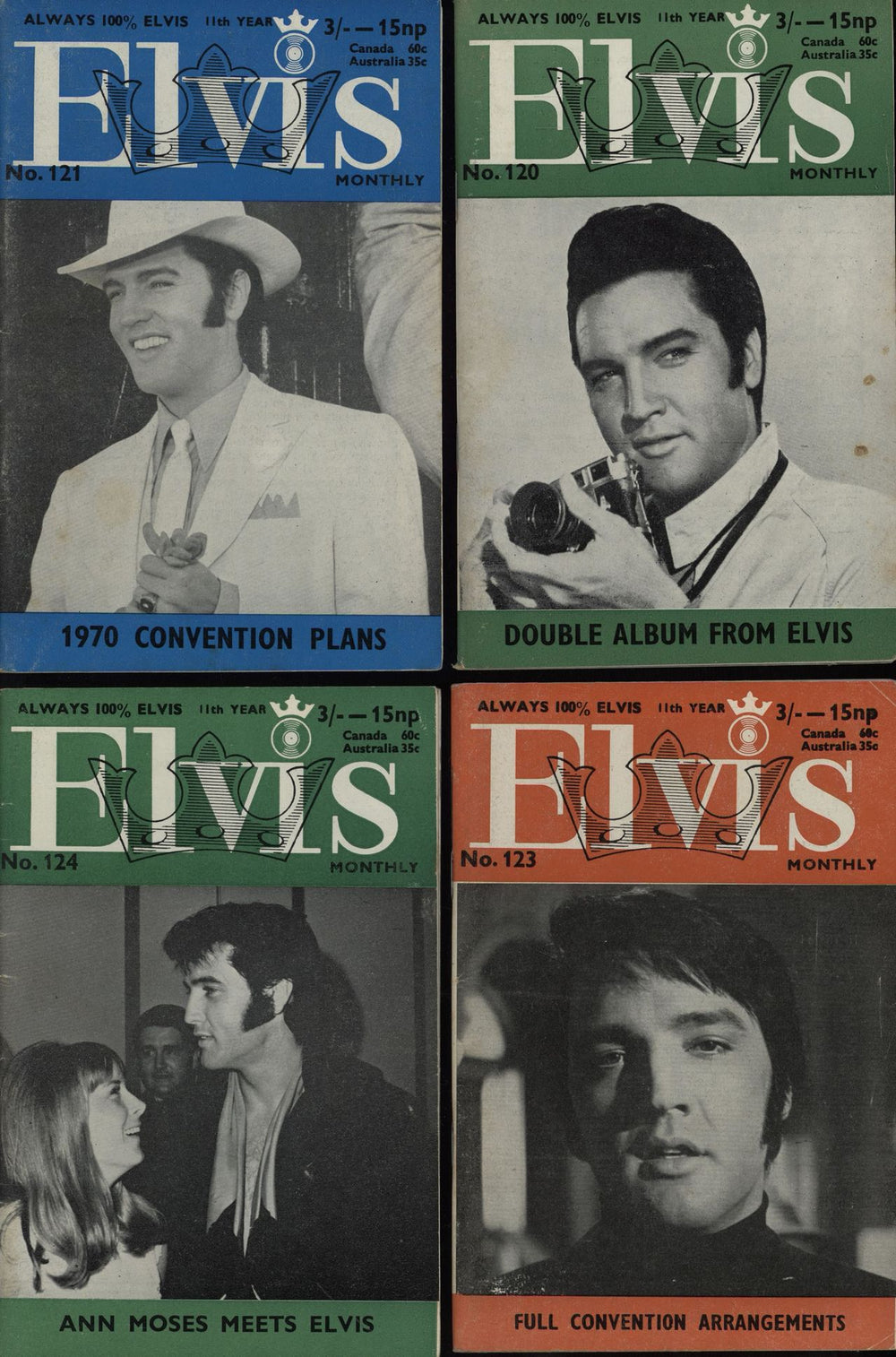 Elvis Presley Elvis Monthly - 11th Year - 10 Issues UK magazine ELVMAEL752681