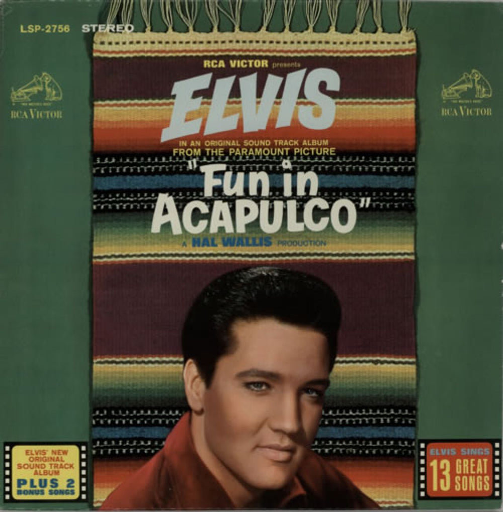 Elvis Presley Fun In Acapulco - 1st US vinyl LP album (LP record) LSP-2756