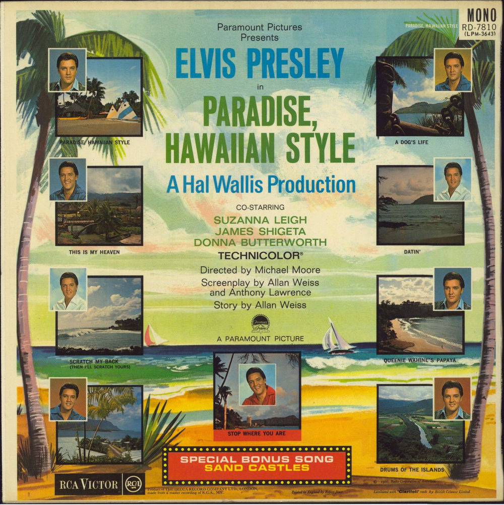 Elvis Presley Paradise, Hawaiian Style - 1st - VG UK vinyl LP album (LP record)