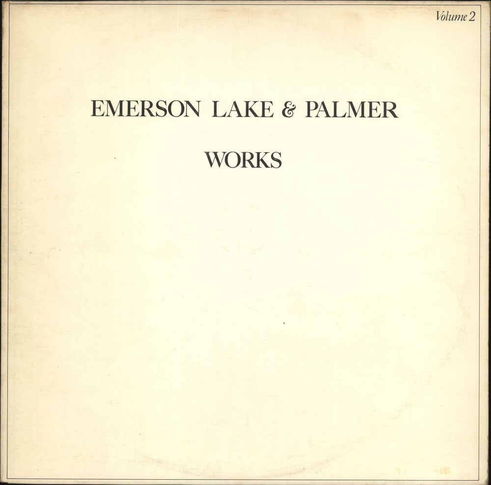 Emerson Lake & Palmer Works Volume 2 - EX UK vinyl LP album (LP record) K50422