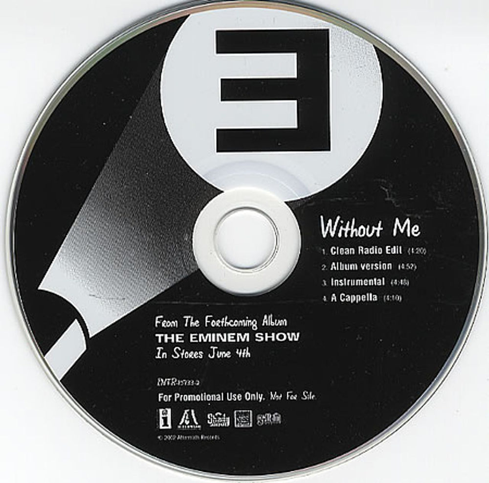 Eminem Without Me US Promo CD single (CD5 / 5") INTR-10733-2