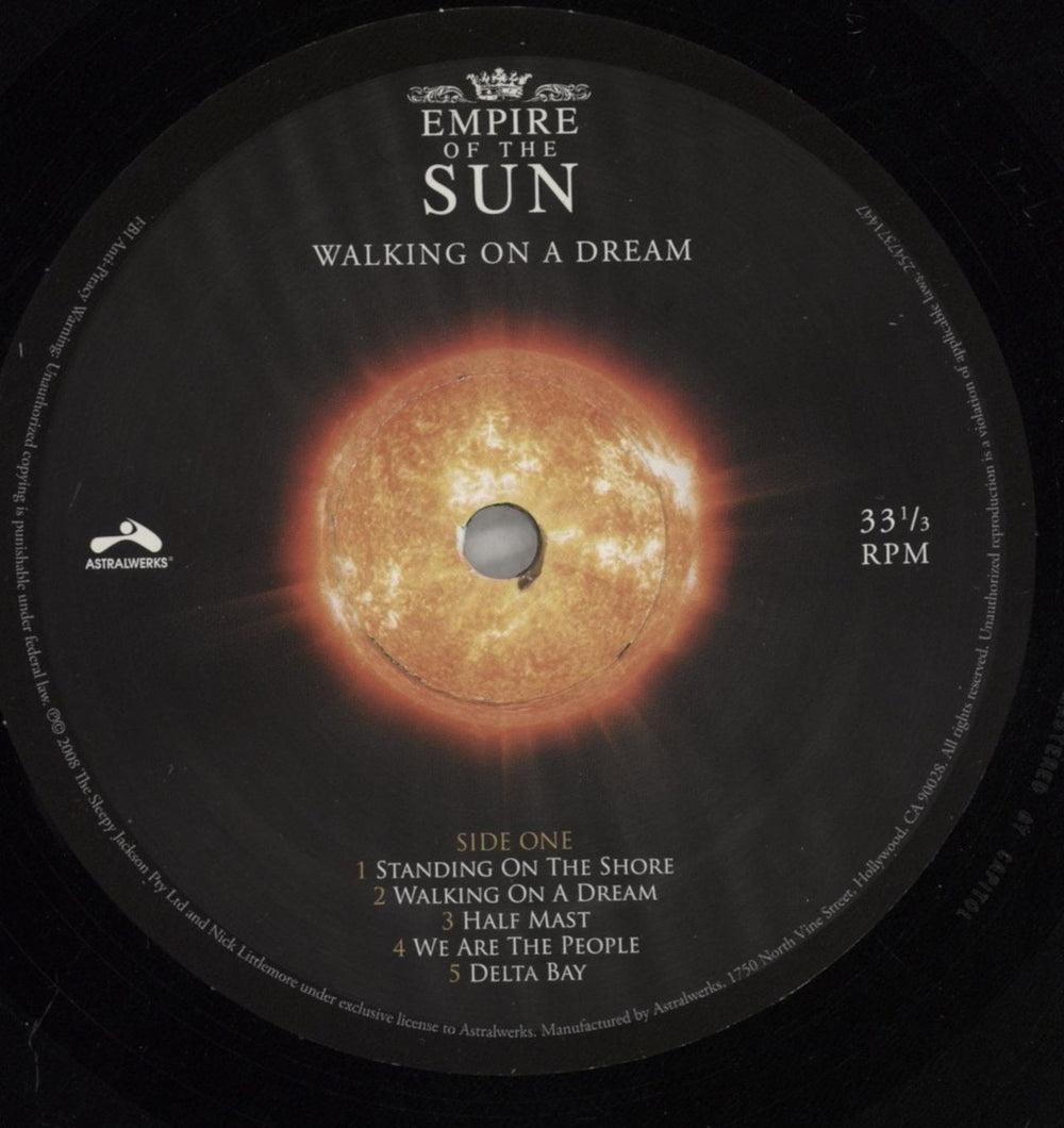 Empire Of The Sun Walking On A Dream US vinyl LP album (LP record) EPELPWA825142