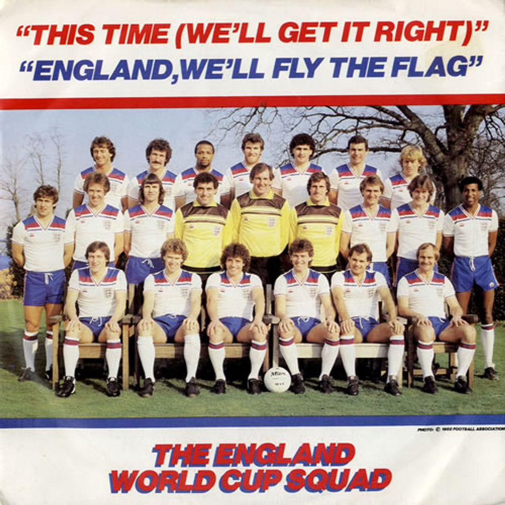 England Football Squad This Time (We'll Get It Right) UK 7" vinyl single (7 inch record / 45) ER1