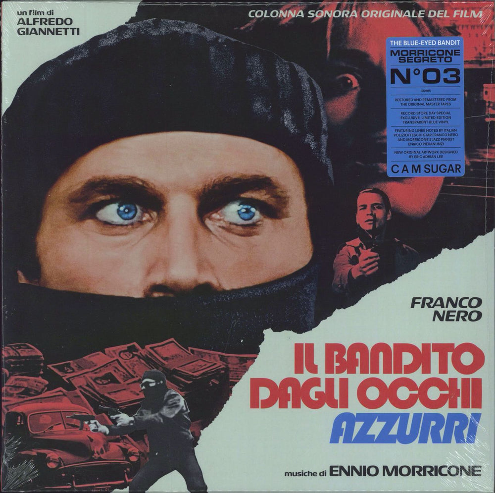 Ennio Morricone (Colonna Sonora Originale Del Film) Il Bandito Dagli Occhi Azzurri - Blue Vinyl - RSD 2021 UK vinyl LP album (LP record) CS005