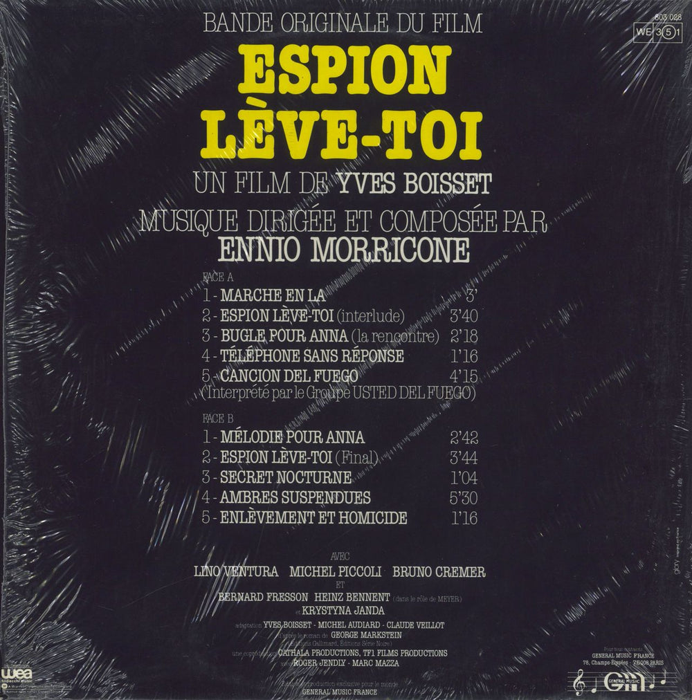 Ennio Morricone Espion Lève-Toi - shrink French vinyl LP album (LP record)