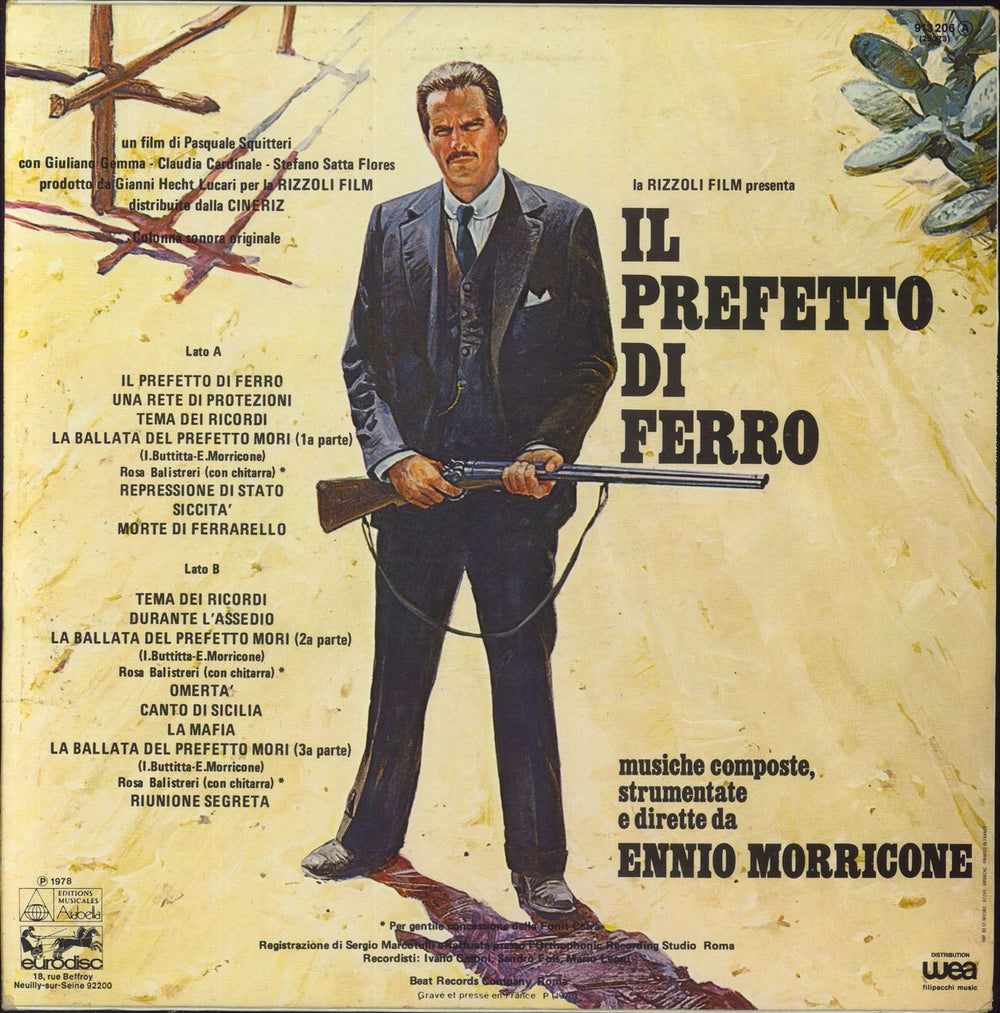 Ennio Morricone L'Affaire Mori French vinyl LP album (LP record)