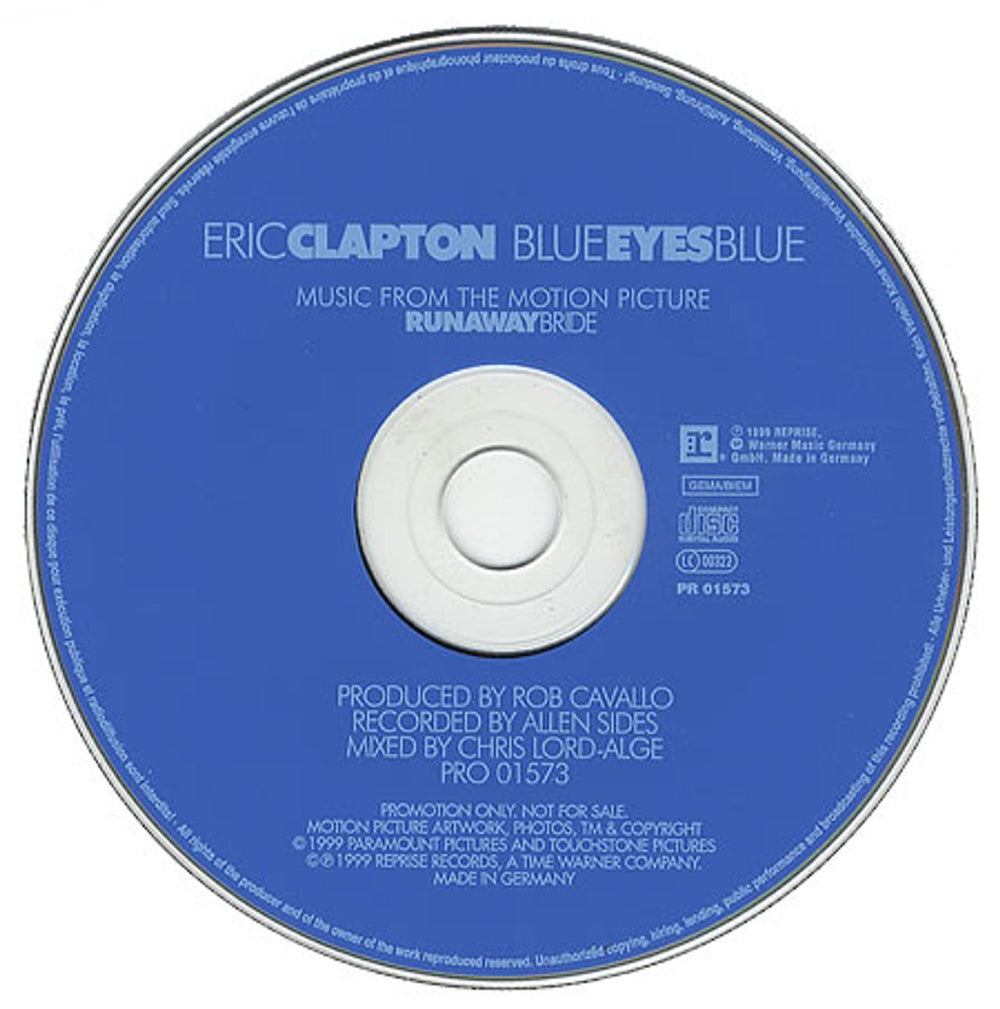 Eric Clapton Blue Eyes Blue German Promo CD single (CD5 / 5") PRO01573