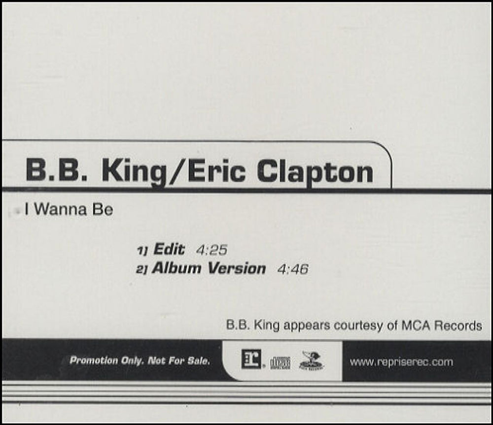 Eric Clapton I Wanna Be US Promo CD single (CD5 / 5") PROCDR100414