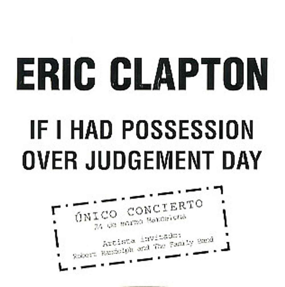 Eric Clapton If I Had Possession Over Judgement Day Spanish Promo CD single (CD5 / 5") SPI008W#2