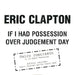 Eric Clapton If I Had Possession Over Judgement Day Spanish Promo CD single (CD5 / 5") SPI008W#2