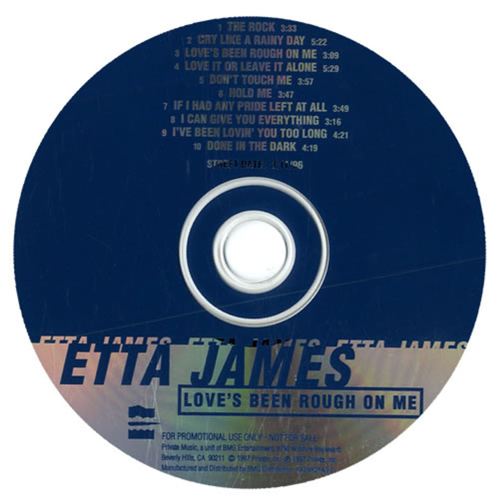 Etta James Love's Been Rough On Me US Promo CD album (CDLP) PADV82140-2