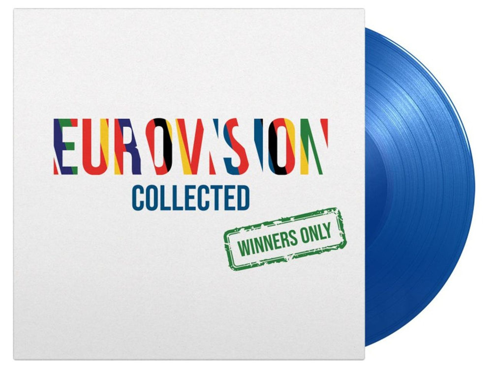 Eurovision Collected: Winners Only - Blue Vinyl 180 Gram UK 2-LP vinyl record set (Double LP Album) MOVLP3316