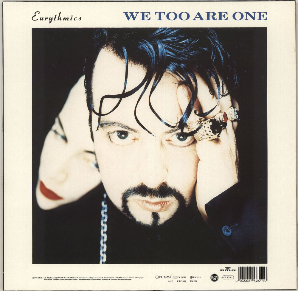 Eurythmics We Too Are One - Stickered Sleeve German vinyl LP album (LP record) 035627425110
