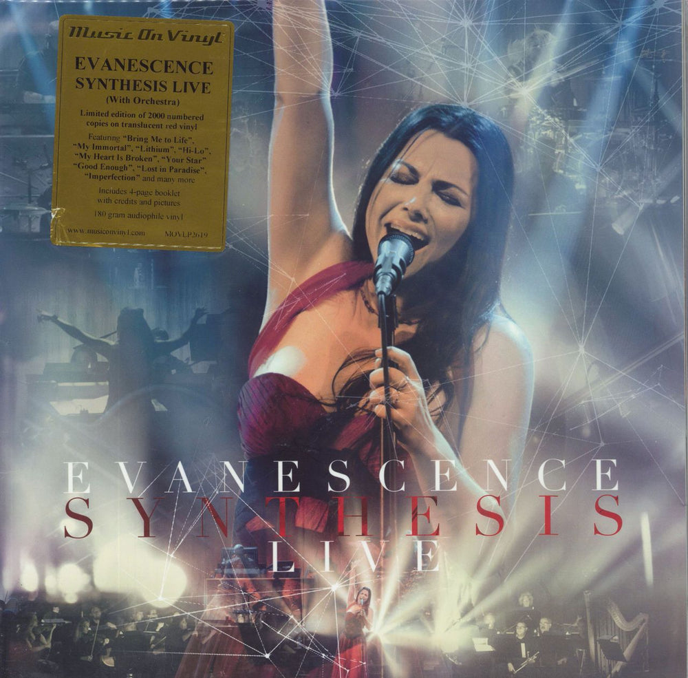 Evanescence Synthesis Live - Red Vinyl - #15 UK 2-LP vinyl record set (Double LP Album) MOVLP2619