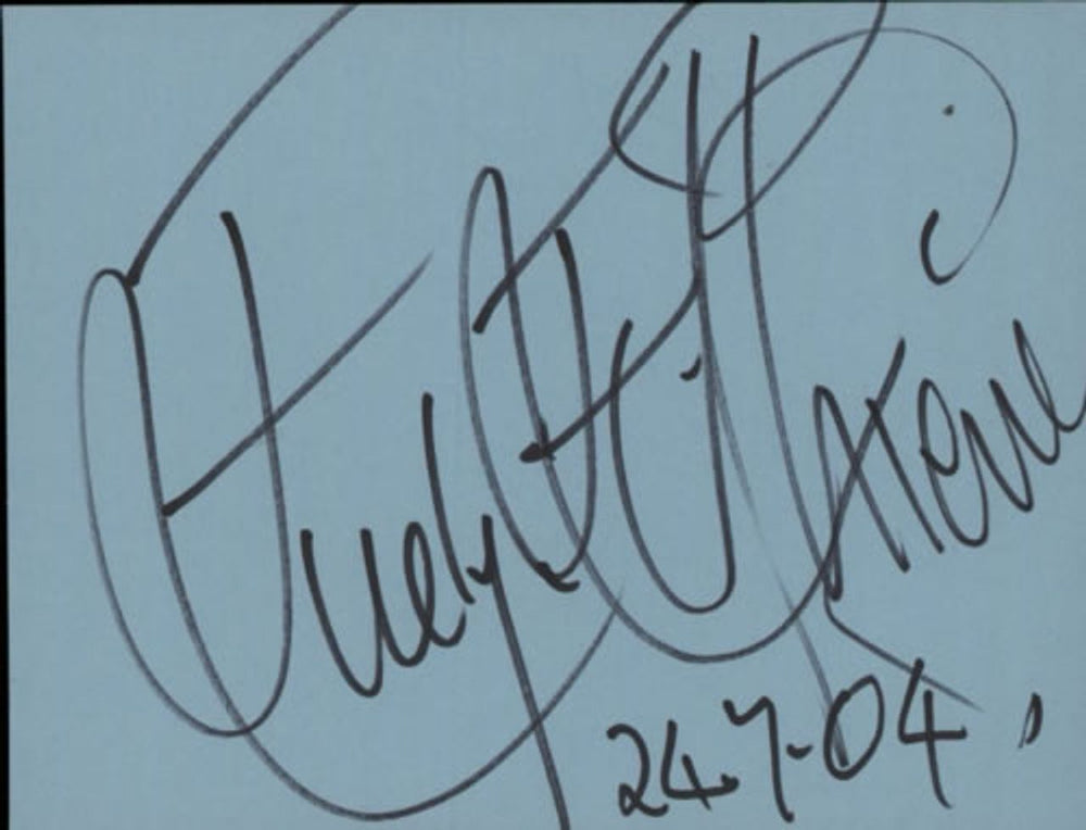 Evelyn Glennie Page Of An Autograph Book UK memorabilia AUTOGRAPH