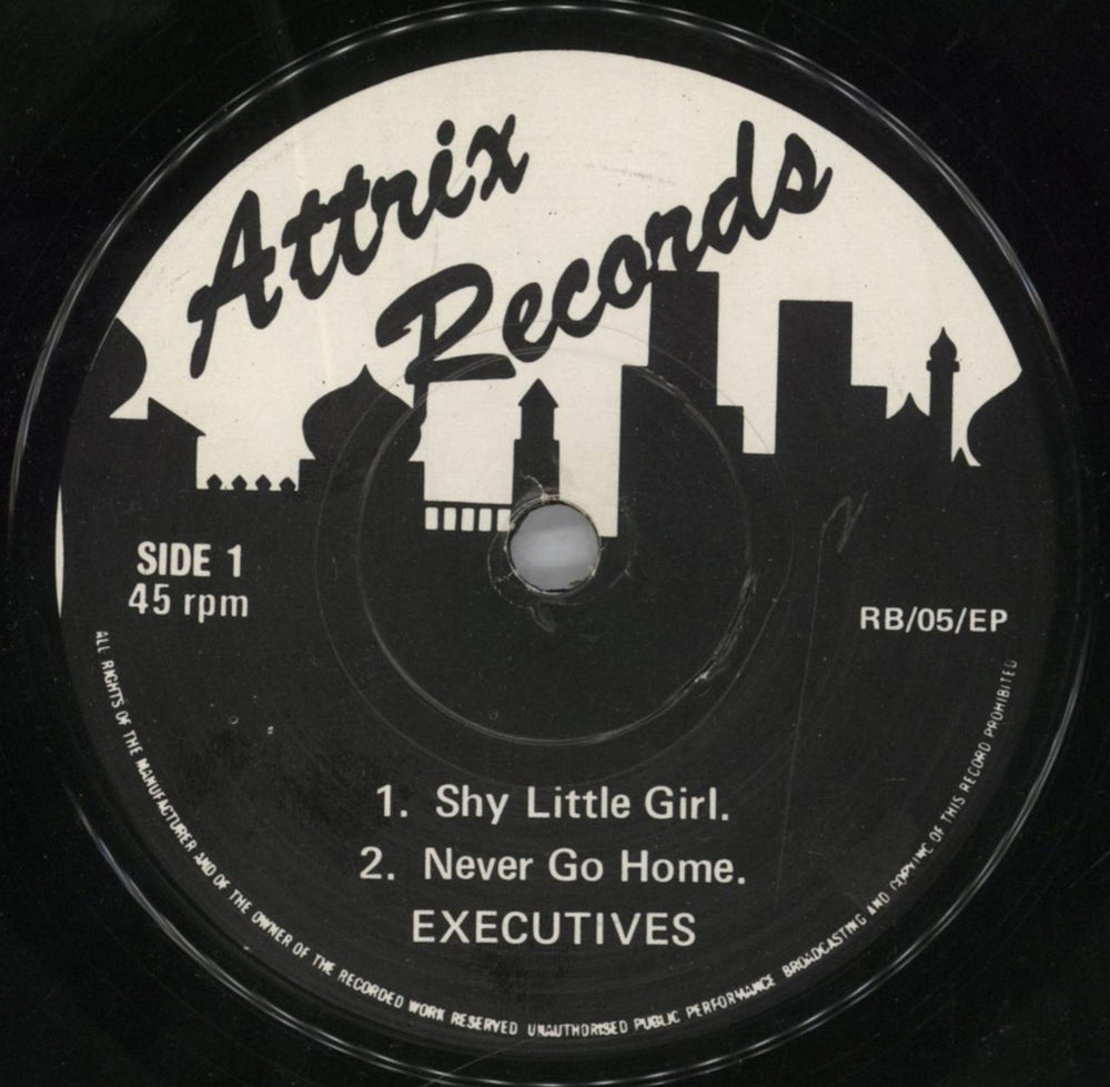 Executives Shy Little Girl / I Got Rabies UK 7" vinyl single (7 inch record / 45) 6XK07SH822425