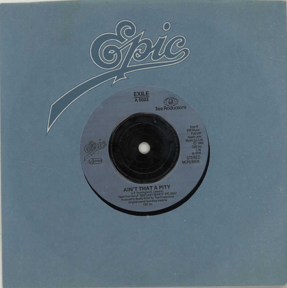 Exile Give Me One More Chance UK 7" vinyl single (7 inch record / 45) A5022