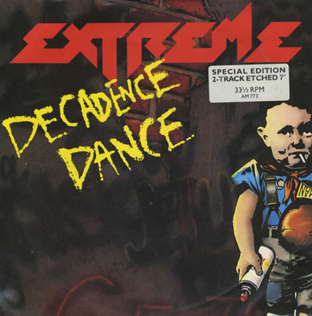 Extreme Decadence Dance - Etched UK 7" vinyl single (7 inch record / 45) AM773