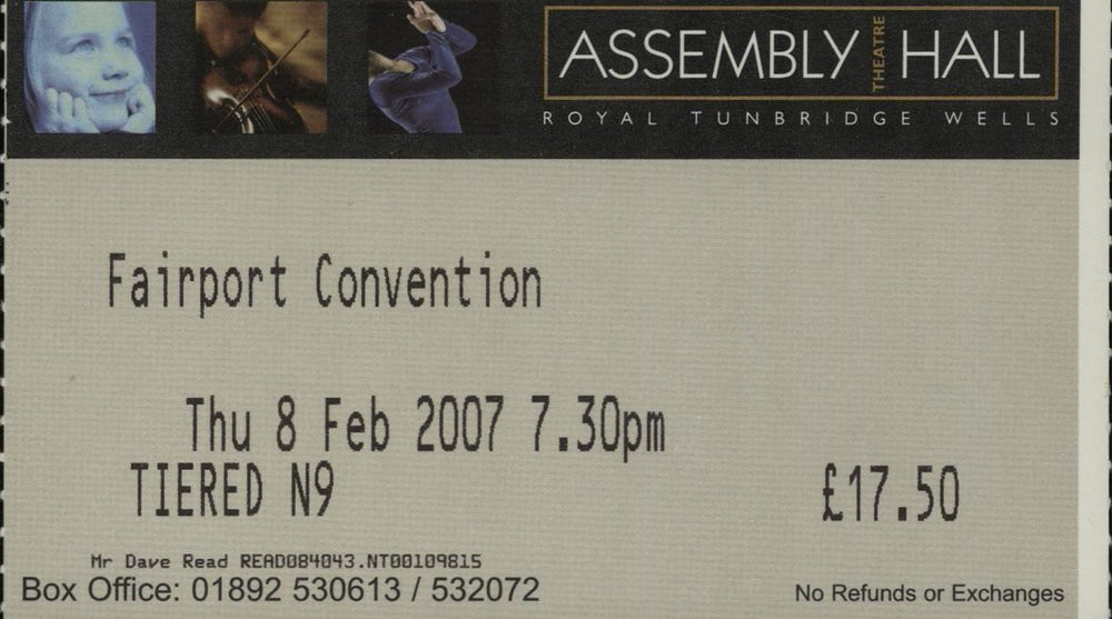 Fairport Convention Forty Glorious Years + Ticket Stub UK Promo tour programme F-CTRFO663349