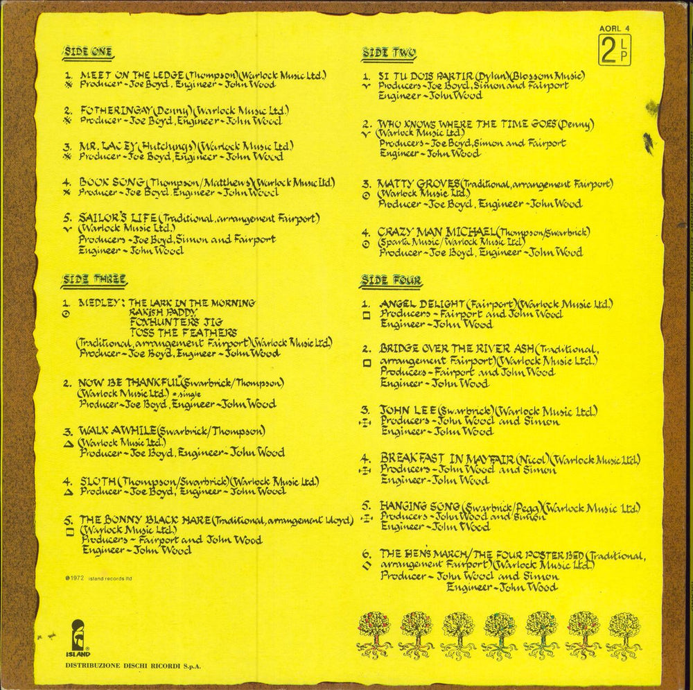 Fairport Convention The History Of Fairport Convention - 80s Italian 2-LP vinyl record set (Double LP Album)