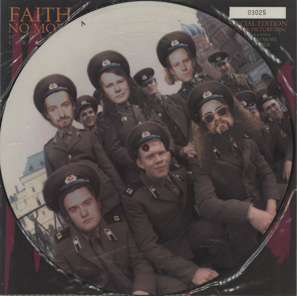 Faith No More Midlife Crisis + Back Insert UK 12" vinyl picture disc (12 inch picture record) LASHX37