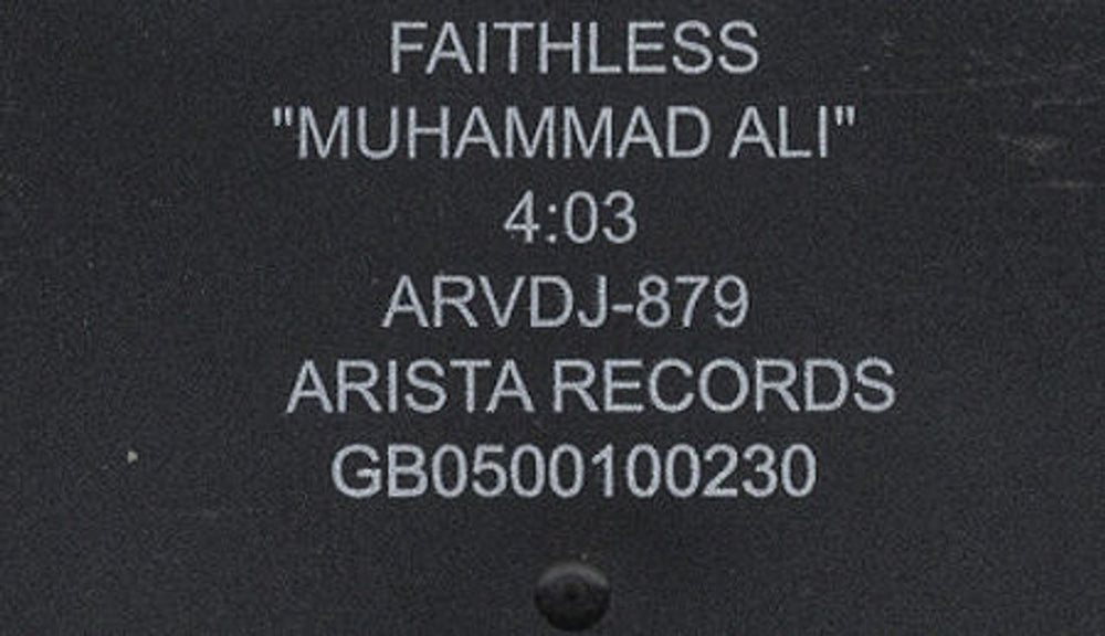 Faithless Muhammad Ali US Promo video (VHS or PAL or NTSC) PROMO VIDEO