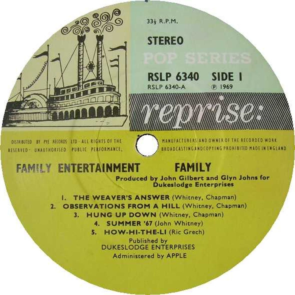 Family Family Entertainment + Poster - EX UK vinyl LP album (LP record) FMLLPFA355804