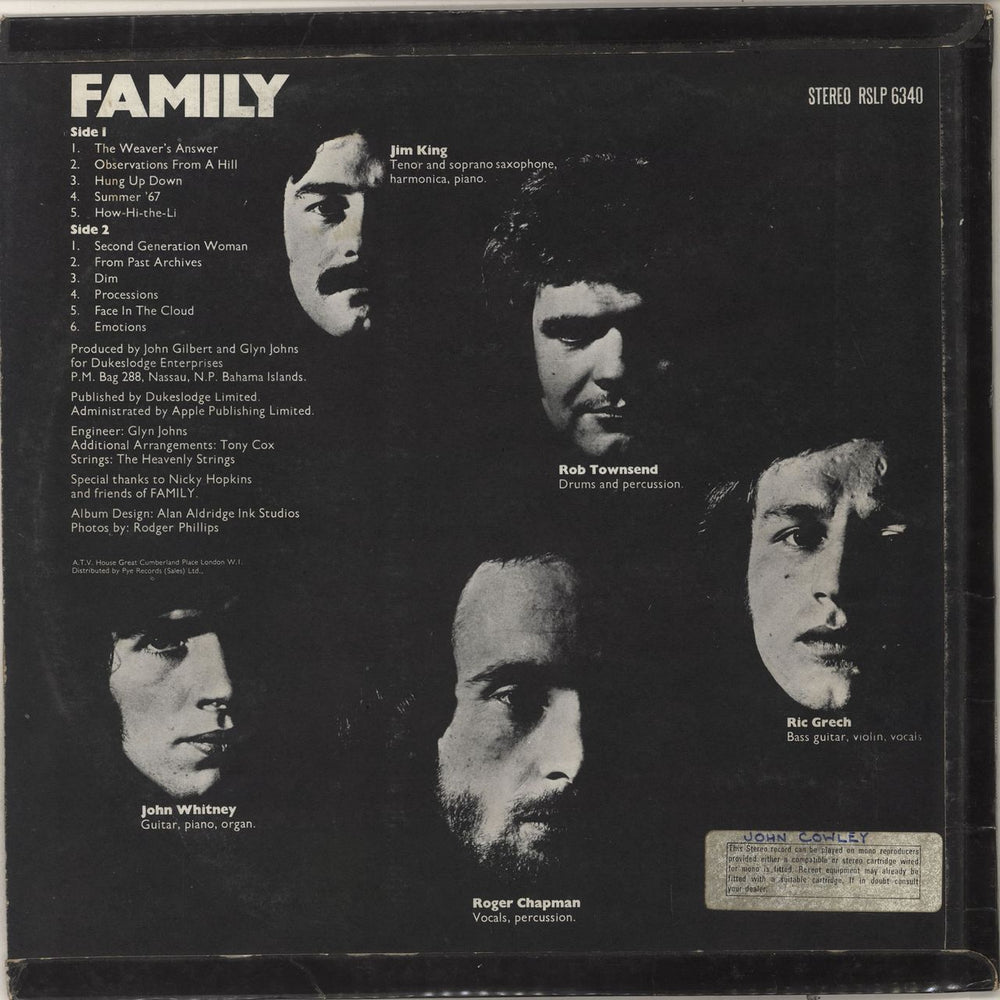 Family Family Entertainment + Poster - VG WOS UK vinyl LP album (LP record)