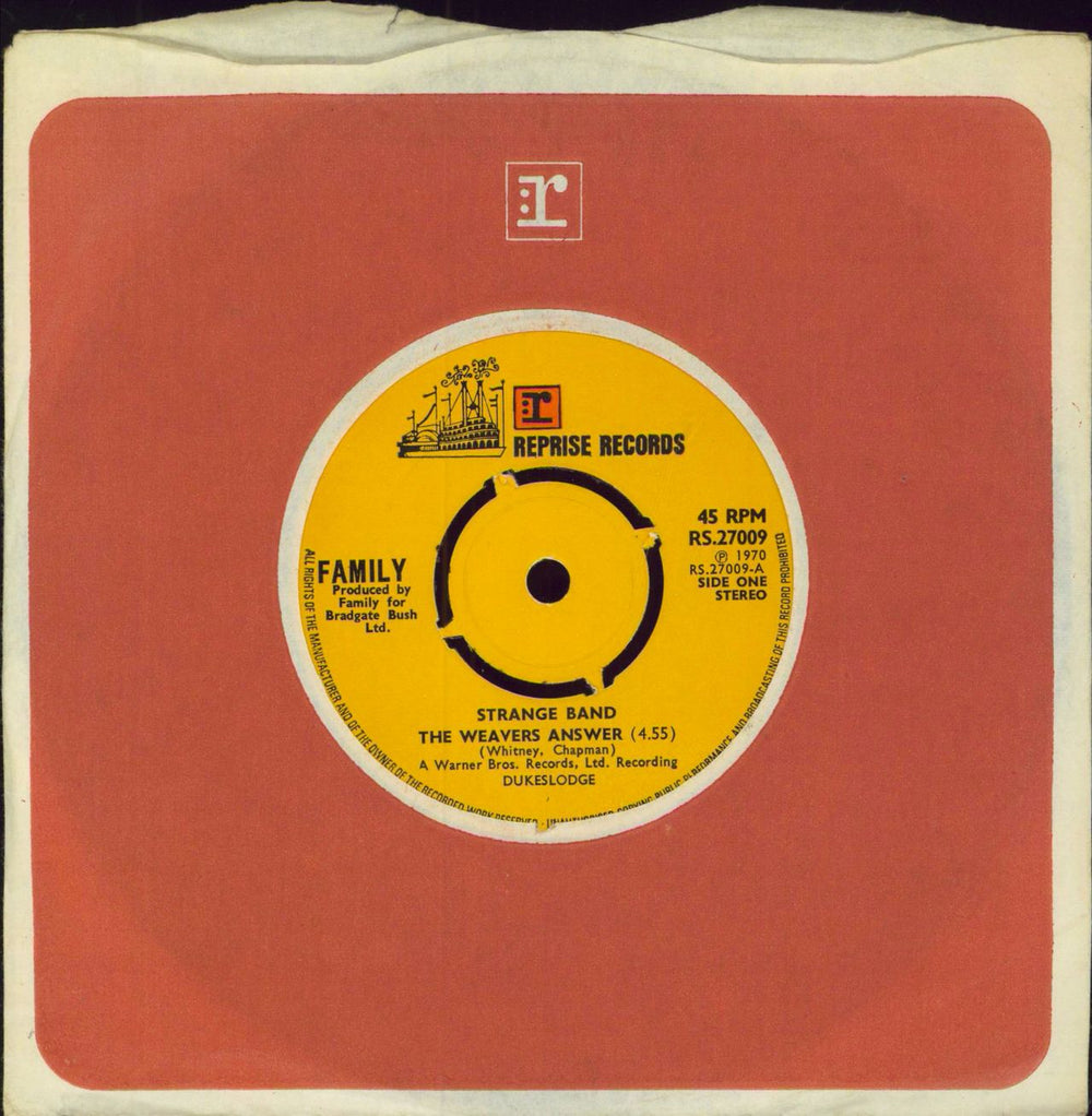 Family Strange Band EP UK 7" vinyl single (7 inch record / 45) RS27009