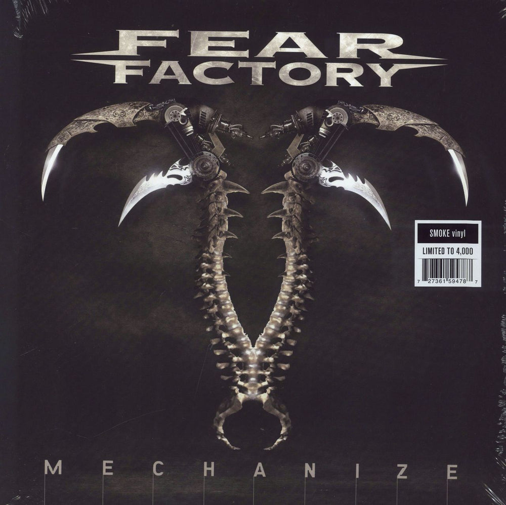 Fear Factory Mechanize - Smoke Vinyl - Sealed UK 2-LP vinyl record set (Double LP Album) NBR5947