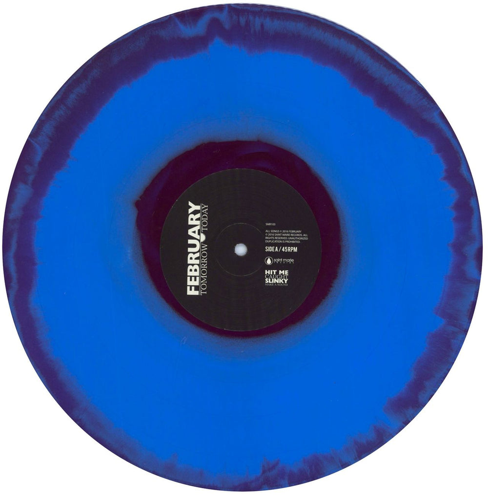 February Tomorrow Is Today - Blue and Red Swirl Vinyl US 2-LP vinyl record set (Double LP Album) 4ZB2LTO803387